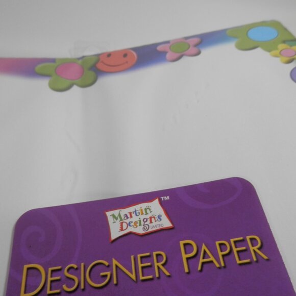 Vtg 2002 Y2K Letter Size Flower & Smiley Face Border Pinter Paper Martin Designs - Picture 8 of 8